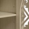 Hollowed Out Cabinet With 4 Doors, Suitable For Bedroom - Natural - Image 22