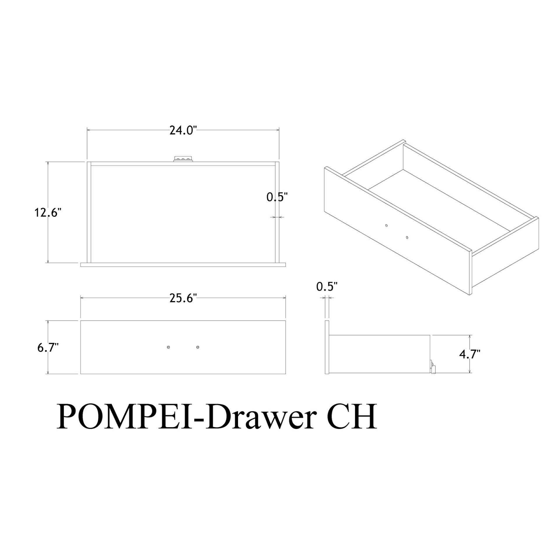 Shaker - Crocodile Metallic Dresser - Gray - Image 3
