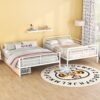 Full Long Over Queen Bunk Bed With 2 Drawers - White - Image 20