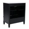 Vintage Style 30" Bathroom Vanity With Sink, Multi Functional Storage, Soft Closing Door - Black - Image 17