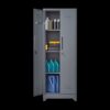 Metal Storage Cabinets, Cleaning Tool Cabinet With Locking Door, Tall Broom Tool Organizer And Storage, Large Storage Cabinet For Kitchen - Gray - Image 22