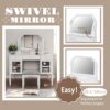 Elegant Makeup Vanity Desk With Adjustable Mirror And Storage And Construction - White - Image 15