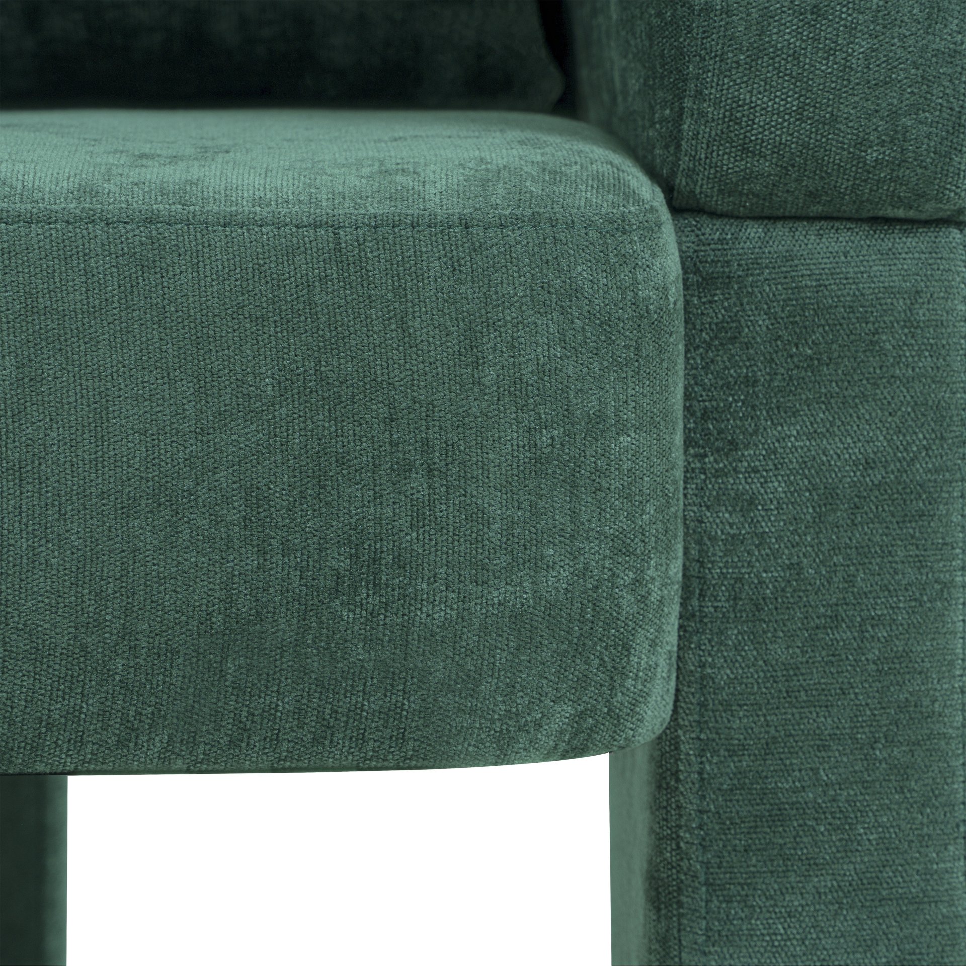 Modern 3 Leg Accent Chair With Ergonomic Arms & Removable Pillow For Living Room, Bedroom, Dining Room And Office - Dark Green - Image 8