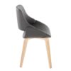 Fabrico - Mid-Century Modern Dining Chair (Set of 2) - Natural / Gray - Image 3