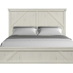 King Industrial Farmhouse Bed - White