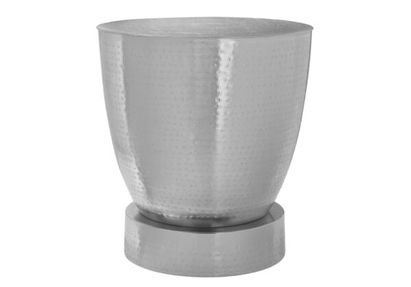 Drum Accent Side Table, Contemporary & Modern - Chrome
