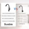 High Arc Stainless Steel Pull Out Kitchen Faucet With Dual Modes And 360 Degree Rotation - Matte Black - Image 6