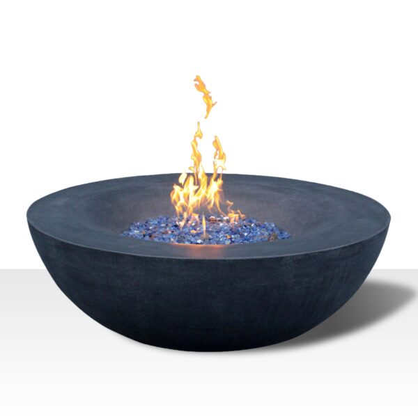 42 " Outdoor Concrete Propane Gas Fire Pit Bowl - Dark Gray
