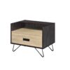 Melkree - Accent Table With Display & Utility Function - Oak / Black - Image 4