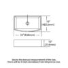 Sink 33" Apron Front Single Bowl With Arch Edge For Kitchen - White - Image 3