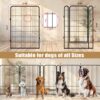 81.1" 12 Panels Heavy Duty Metal Playpen With Door, Dog Fence Pet Exercise Pen For Outdoor - Black - Image 13