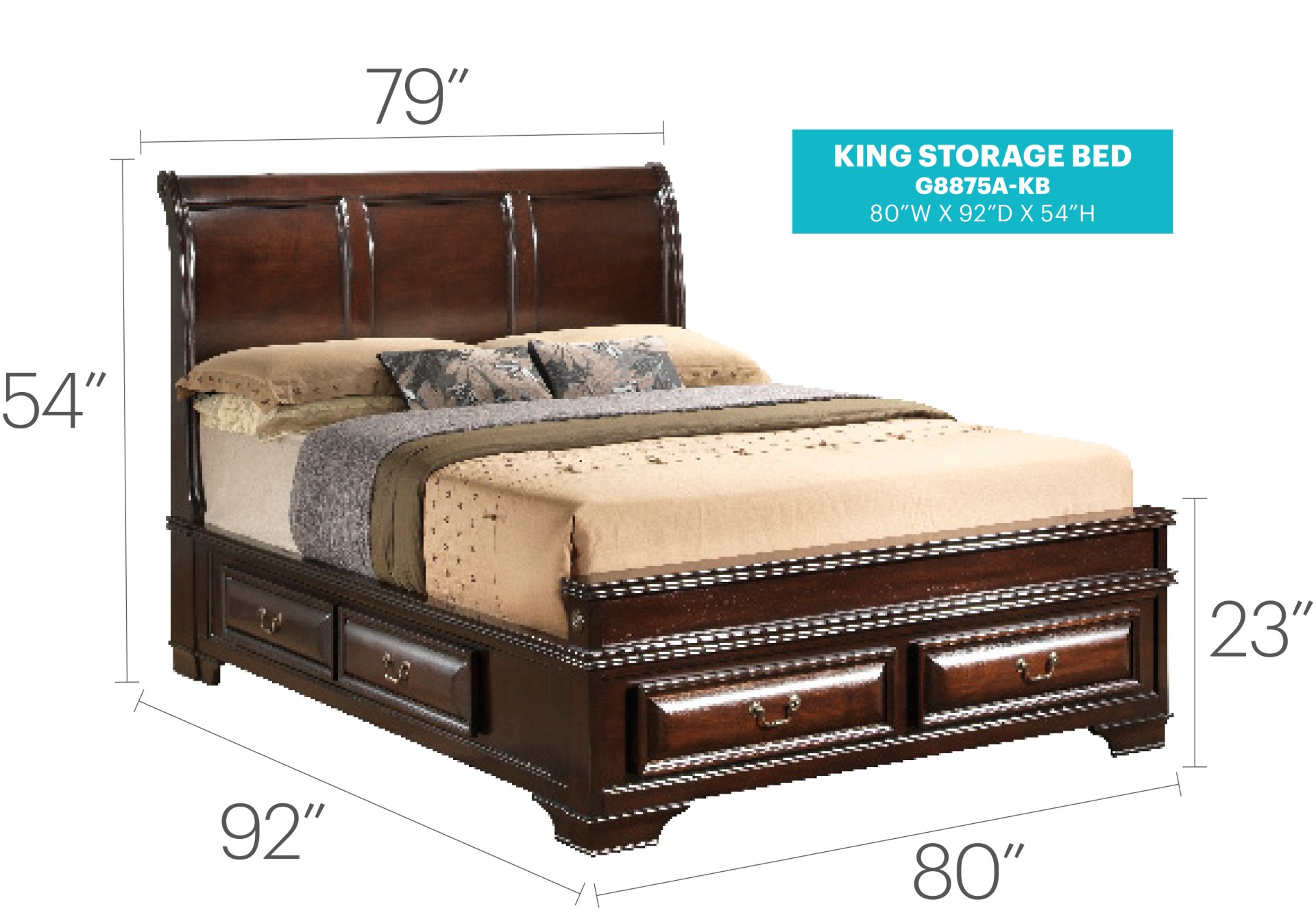 Lavita - King Storage Bed - Cappuccino - Image 7