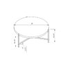 Essential - Round Coffee Table Metal Legs - White / Silver - Image 4