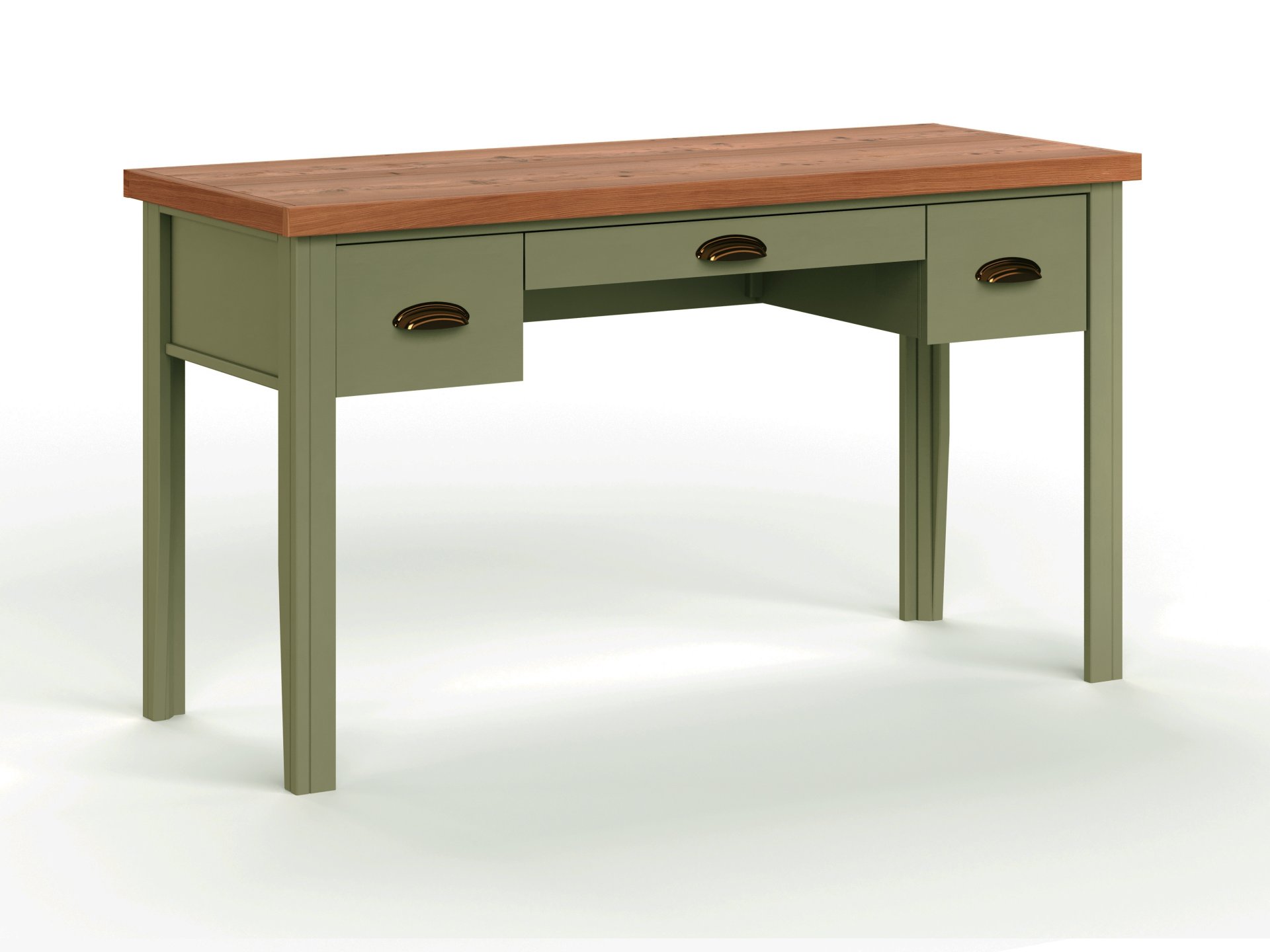 Vineyard - Writing Desk - Sage Green And Fruitwood - Image 4
