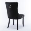 Nikki - Modern, High-End Tufted Solid Wood Contemporary Velvet Upholstered Dining Chair With Wood Legs Nailhead Trim (Set of 2) - Black - Image 7