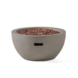Bowl Shaped Propane Fire Pit 40000 Btu (Tank Cover Not Included) - Light Gray