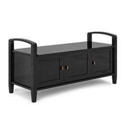 Warm Shaker - Entryway Storage Bench - Black
