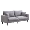 Modern Upholstered Resilience Three Seater Sofa, Comfy Wooden Frame - Light Gray - Image 6