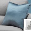 Pillows, Square, Insert Included, Decorative Throw, Hypoallergenic Polyester, Modern - Blue - Image 3