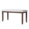 6 Piece Extendable Dining Table Set, Wood Table With Removable Leaf, 4 Upholstered Chairs And Bench - Cherry - Image 20