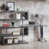 Buck II - Clear Glass, Chrome High Gloss Writing Desk With Shelf - Gray - Image 7