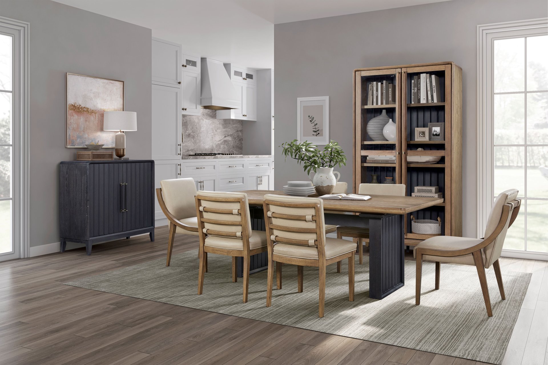 Ample Storage Bar Cabinet - Peppercorn - Image 5