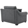 Modern Chenille Oversized Armchair, Chair And A Half, Single Sofa For Bedroom, Living Room, Wide - Gray - Image 12
