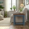 Nantucket - Side Table - Blue Denim, Whiskey - Image 7