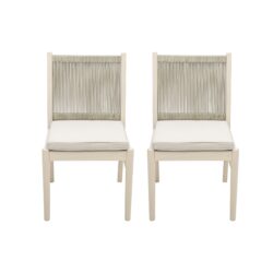 Cordoba - Dining Chair (Set of 2) Comfortable Armless Chairs - Beige