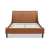 Aspen - Queen Vertical Tufted Modern Headboard Platform Bed Set - Caramel Tan Brown - Image 7
