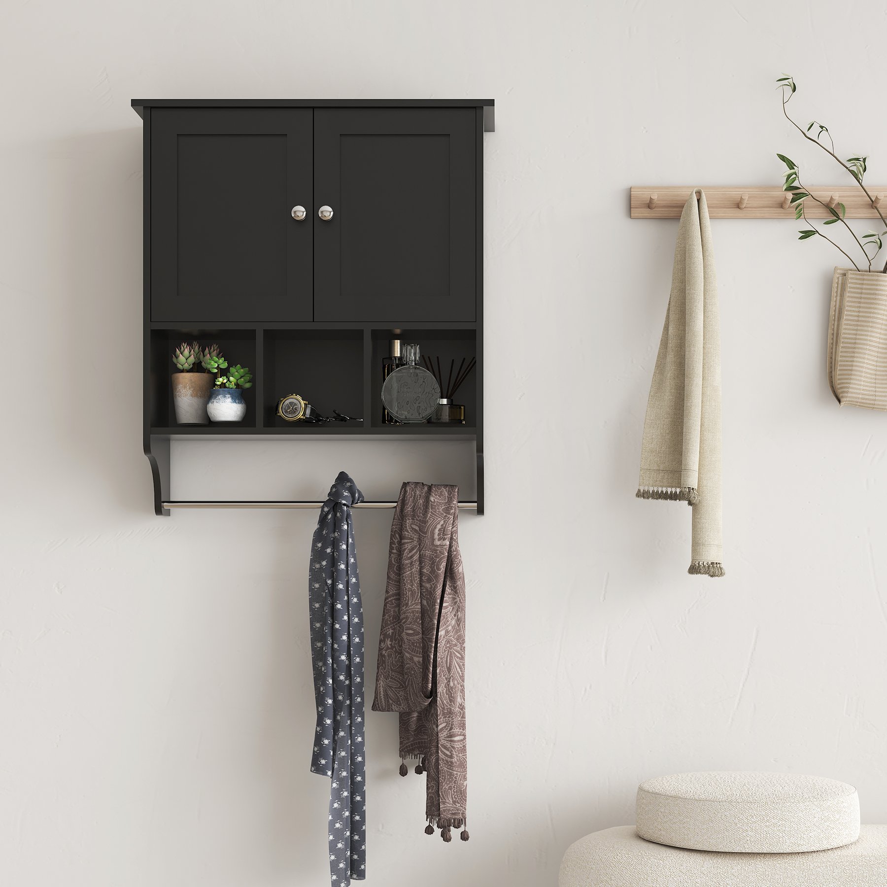 Bathroom Cabinet - Black - Image 4