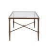 Metal Rectangle Coffee Table With Tempered Glass Top - Bronze - Image 4