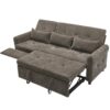 2 In 1 Sofa 3 Seater With Sofa Bed And Reversible Recliner - Dark Gray - Image 19