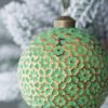 Christmas Ball Ornaments, Decorative Hanging Ball Christmas Tree Ornaments, For Holiday Party Decorations (Set of 6) - Green - Image 3