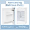 18" Bathroom Vanity With Sink, & Ceramic, Adjustable Shelf - White - Image 6