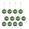 Christmas Ball Ornaments, Decorative Hanging Ball Christmas Tree Ornaments For Holiday Party Decorations (Set of 12) - Green - Image 7