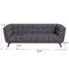 Addison - Large Sofa - Brown / Dark Gray - Image 3