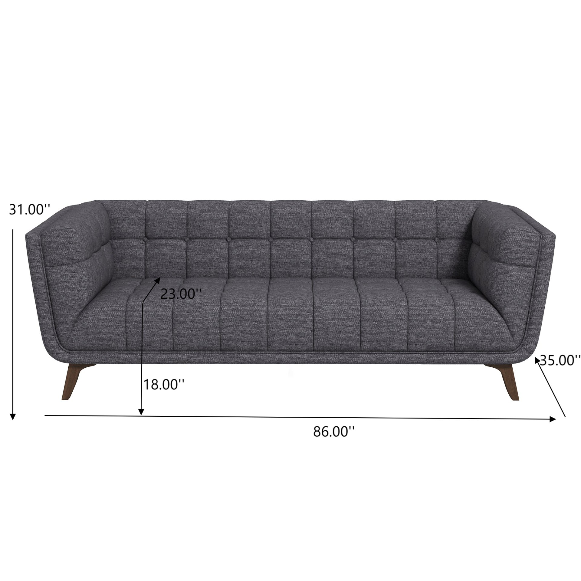 Addison - Large Sofa - Brown / Dark Gray - Image 3