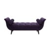 Alma - Tufted Flared Arm Entryway Bench - Purple - Image 2
