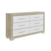 Messa - 5 Piece Queen Bedroom Set With Storage And LED - Natural / White - Image 5