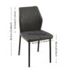 Dining Chairs Living Room Chair Modern Kitchen Armless Side Chair With Metal Legs (Set of 4) - Dark Gray - Image 11