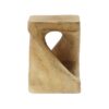 Mgo Twist Shape Side Table With Wood - Like Texture - Natural - Image 7