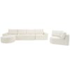 Oversized Modular Sofa Cloud Sectional Sofa Set Upholstered Couches U - Shaped Sofa With Deep Seat For Living Room - Beige - Image 19