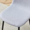 Comfortable, Linen Cotton Dining Chair Set Six Pieces - Light Gray - Image 10