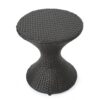 Highest Quality Wicker Hourglass Shaped Side Table - Brown Multi - Image 5