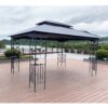 Outdoor Patio Gazebo Canopy Tent With Ventilated Double Roof And Mosquito Net (Detachable Mesh Screen On All Sides), Suitable For Lawn, Garden, Backyard And Deck - Gray - Image 7