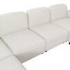 Velvet Modular Sectional Sofa, U Shaped Reversible Couch Set, Free Combination, 6 Seat Sleeper Cloud Sofa Bed With Ottoman, Convertible Oversized Indoor Furniture Pieces - Beige - Image 10