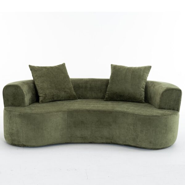 Modular Sectional Sofa With Chaise, Cloud Sectional Modern Sleeper Couch With Deep Seat, Sponge Compression Sofas - Green