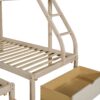 Full Over Twin & Twin Triple Bunk Bed With Drawers And Guardrails - Beige - Image 13