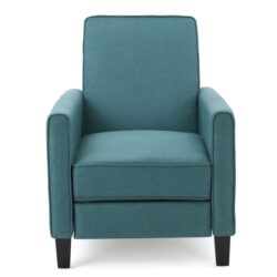 Teal Linen Push Back Chair For Elegant Home - Teal